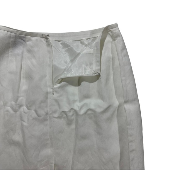 Charter Club April in Paris Women Ivory White Linen Rayon Mini Skirt Sz 8 NWT - Picture 7 of 12
